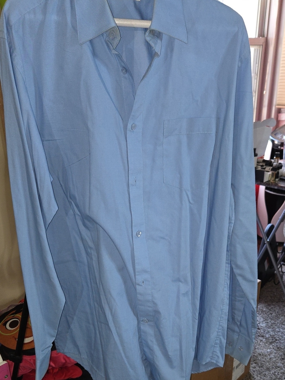 Adolfo Light Blue Men's Dress Shirt - Button Front